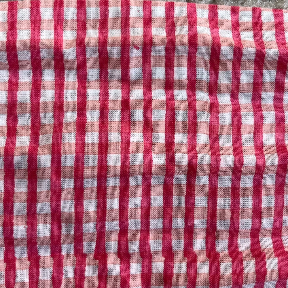 Maria De La Orden Pink Check 100% Cotton Long Sleeve Button Pajama Top Sz. S - Picture 7 of 8